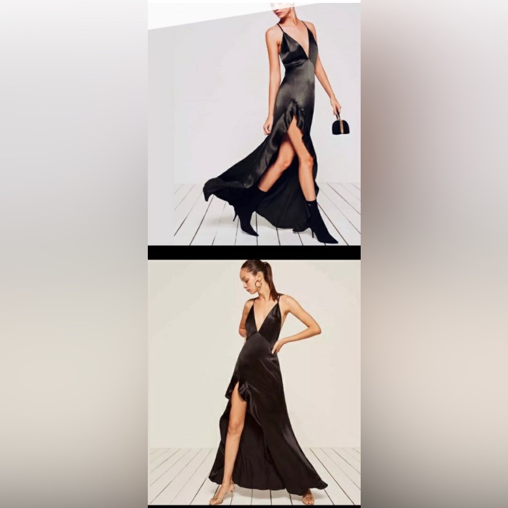 Reformation Black Silk Salsa Dress (Size 0)